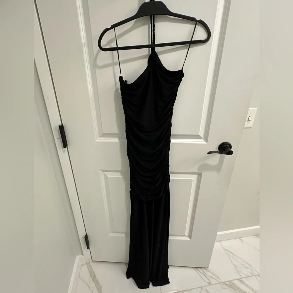 NWT Rococo Sand Adele Black Power Mesh Long Dress - Picture 8 of 8